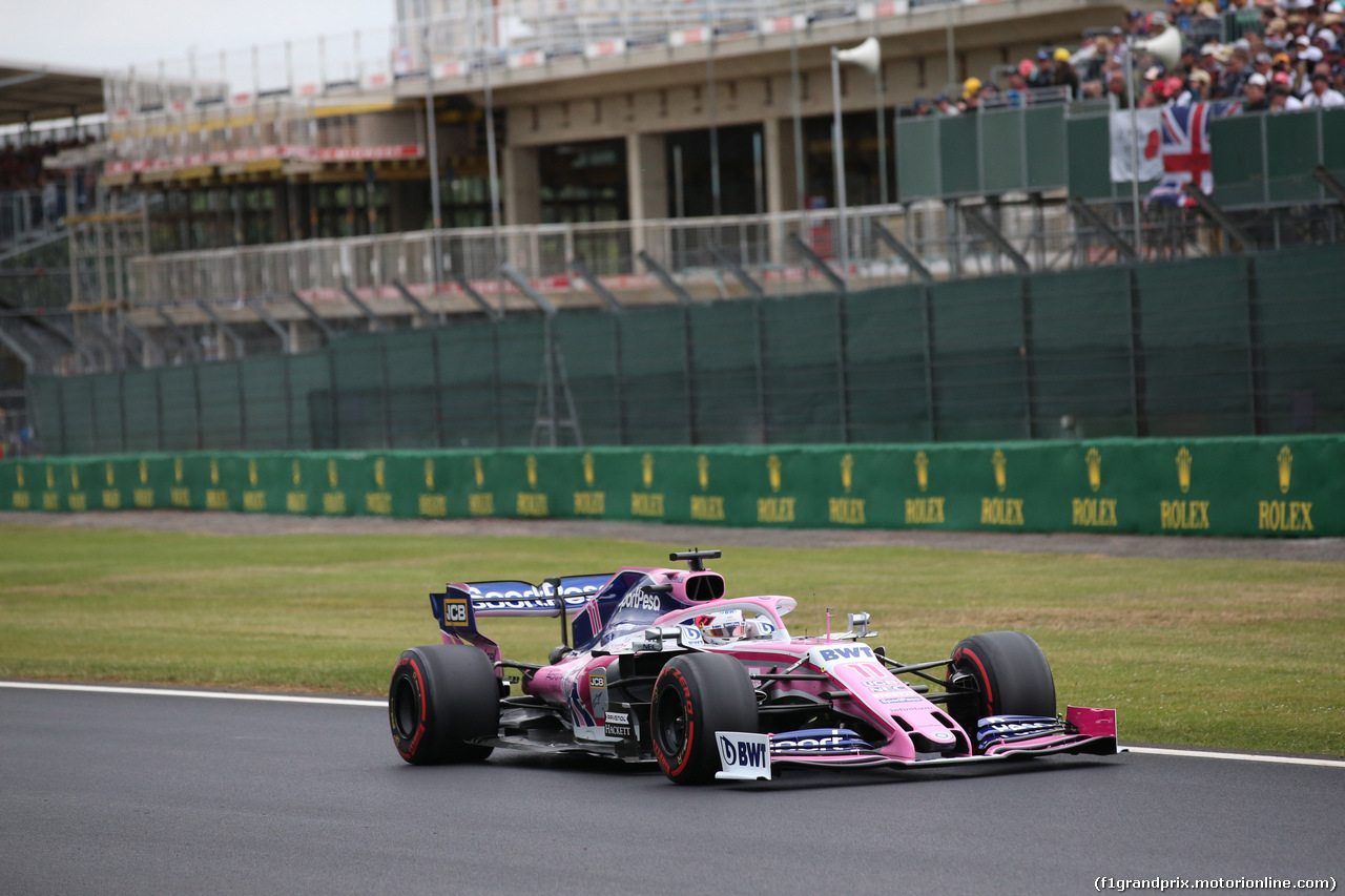 GP GRAN BRETAGNA, 13.07.2019- Qualifiche, Sergio Perez (MEX) Racing Point F1 RP19