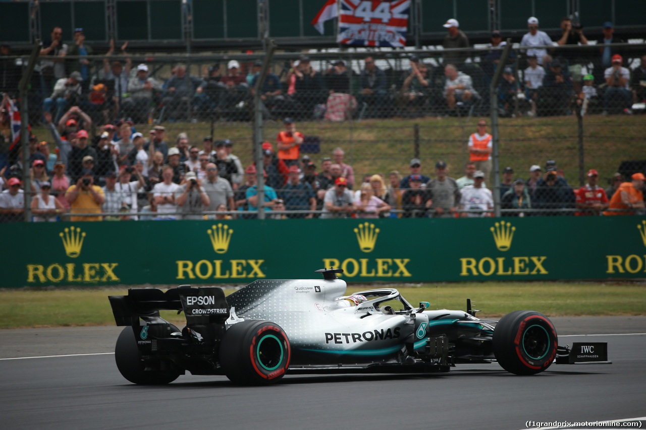 GP GRAN BRETAGNA, 13.07.2019- Qualifiche, Lewis Hamilton (GBR) Mercedes AMG F1 W10 EQ Power