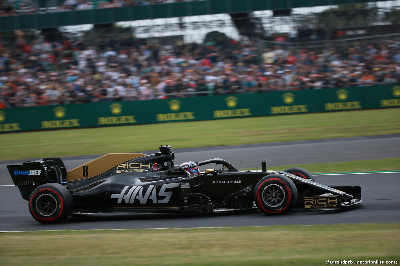 GP GRAN BRETAGNA, 13.07.2019- Qualifiche, Romain Grosjean (FRA) Haas F1 Team VF-19