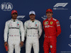 GP GRAN BRETAGNA, 13.07.2019- Qualifiche Festeggiamenti in parc fermee, Pole Position Valtteri Bottas (FIN) Mercedes AMG F1 W10 EQ Power, 2nd place Lewis Hamilton (GBR) Mercedes AMG F1 W10 EQ Power, 3rd place Charles Leclerc (MON) Ferrari SF90