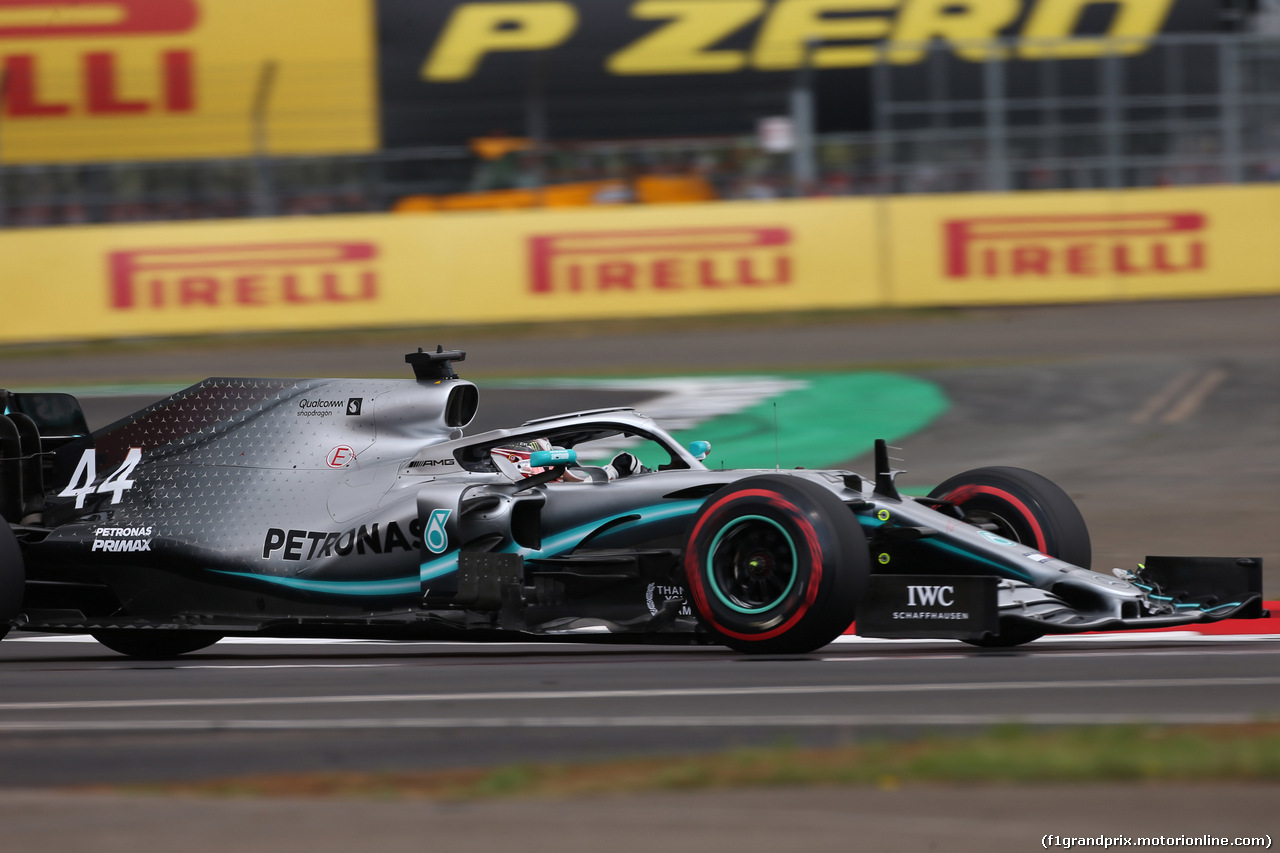 GP GRAN BRETAGNA, 12.07.2019- Prove Libere 1, Lewis Hamilton (GBR) Mercedes AMG F1 W10 EQ Power