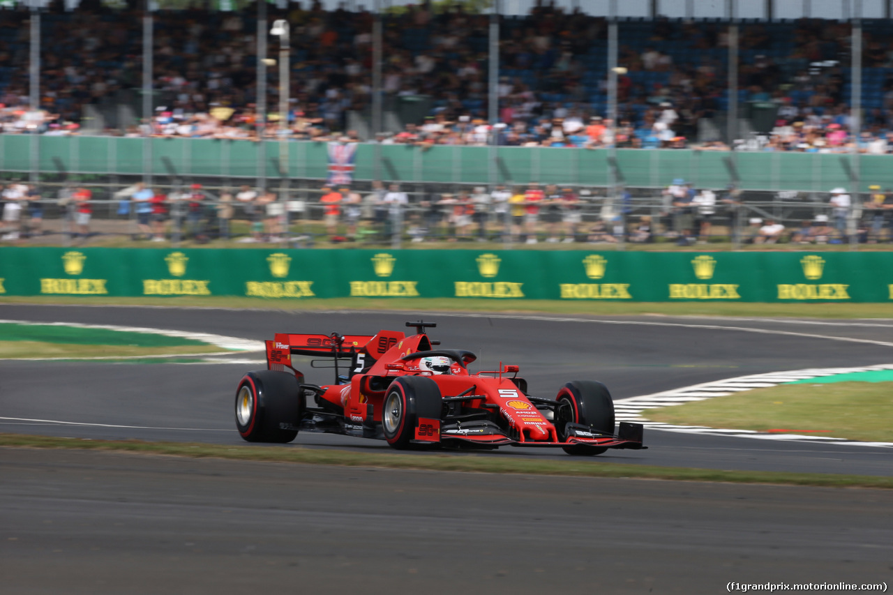 GP GRAN BRETAGNA, 12.07.2019- Prove Libere 1, Sebastian Vettel (GER) Ferrari SF90