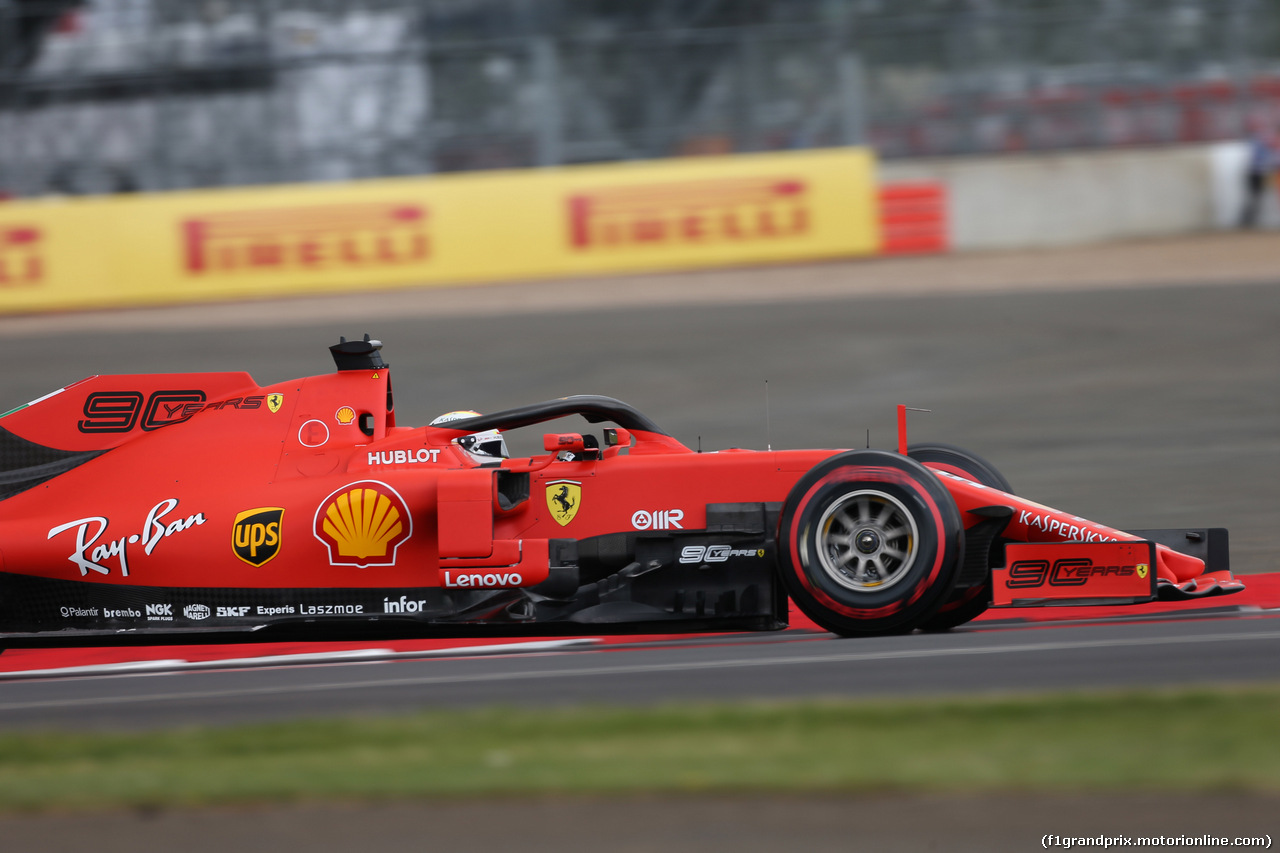 GP GRAN BRETAGNA, 12.07.2019- Prove Libere 1, Sebastian Vettel (GER) Ferrari SF90