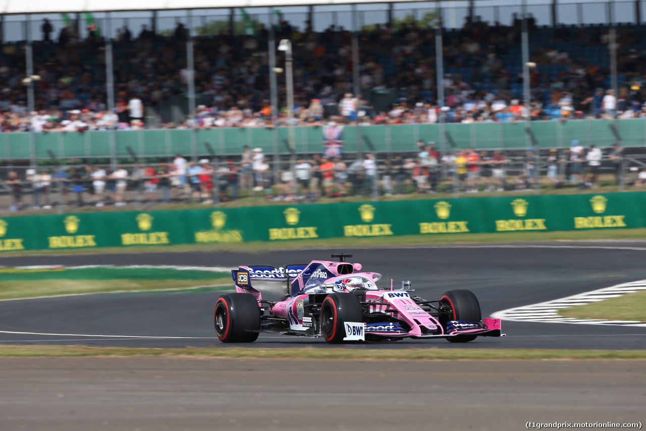 GP GRAN BRETAGNA, 12.07.2019- Prove Libere 1, Sergio Perez (MEX) Racing Point F1 RP19