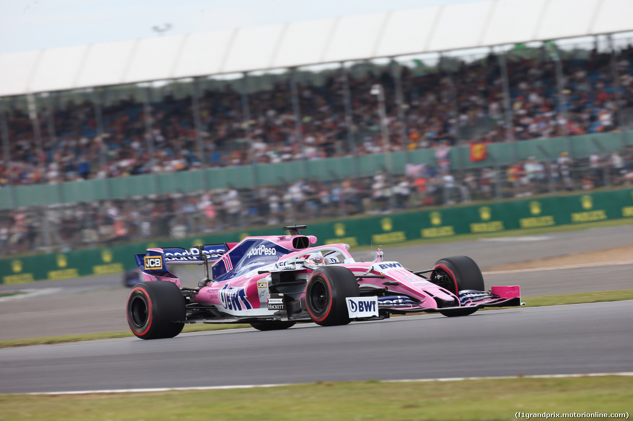 GP GRAN BRETAGNA, 12.07.2019- Prove Libere 1, Sergio Perez (MEX) Racing Point F1 RP19