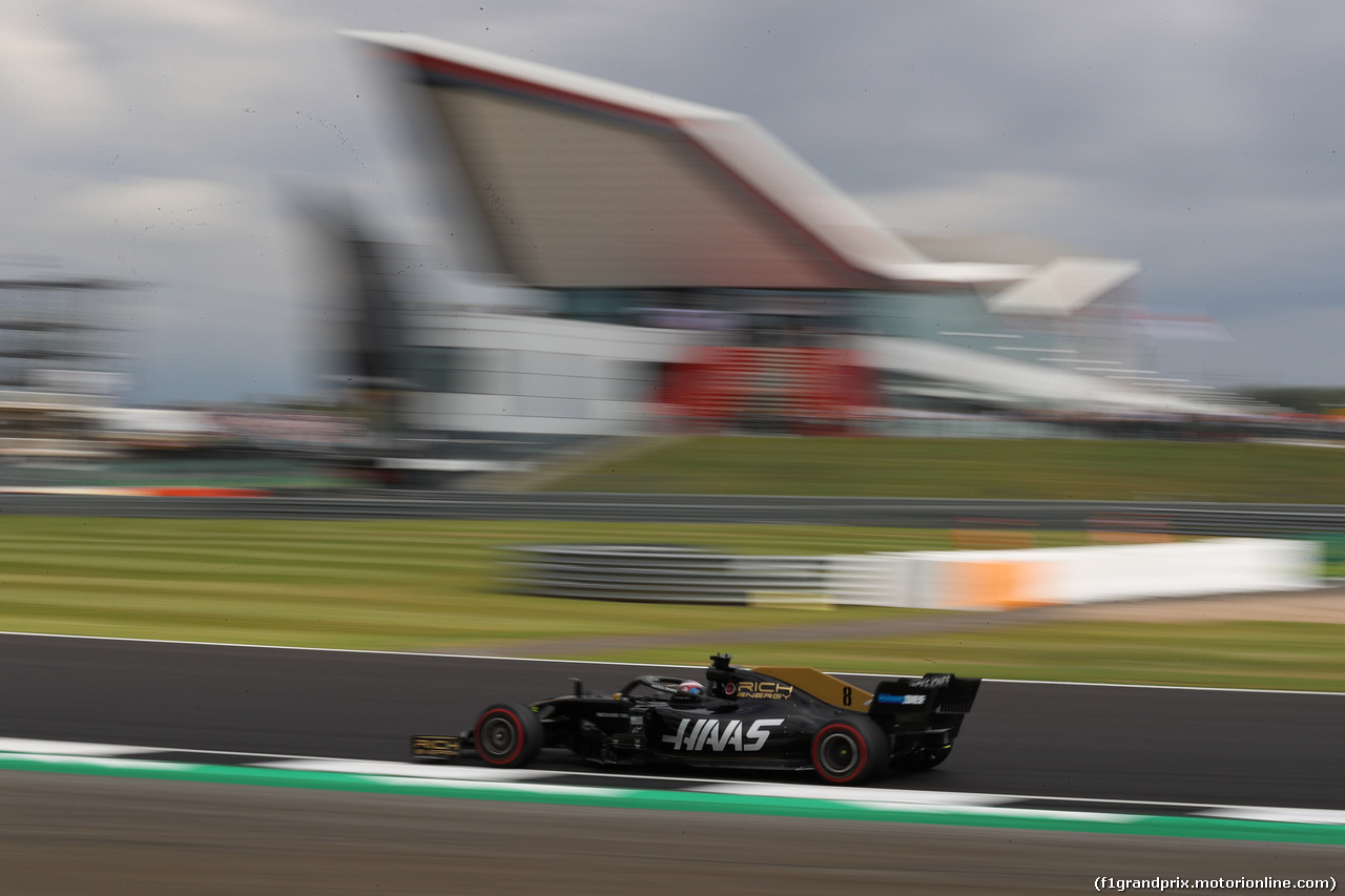 GP GRAN BRETAGNA, 12.07.2019- Prove Libere 1, Romain Grosjean (FRA) Haas F1 Team VF-19