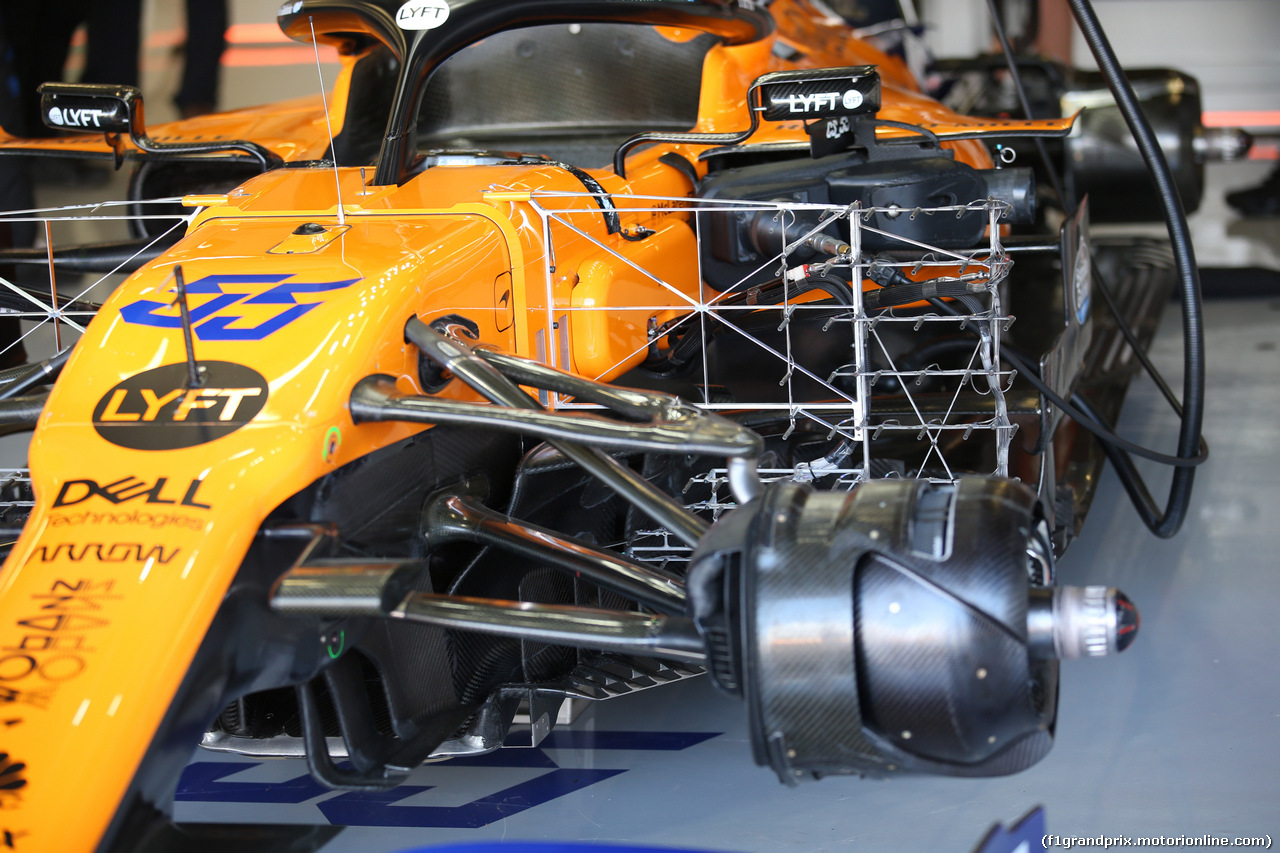 GP GRAN BRETAGNA, 12.07.2019- Prove Libere 1, Carlos Sainz Jr (ESP) Mclaren F1 Team MCL34 with aerodynamic sensors