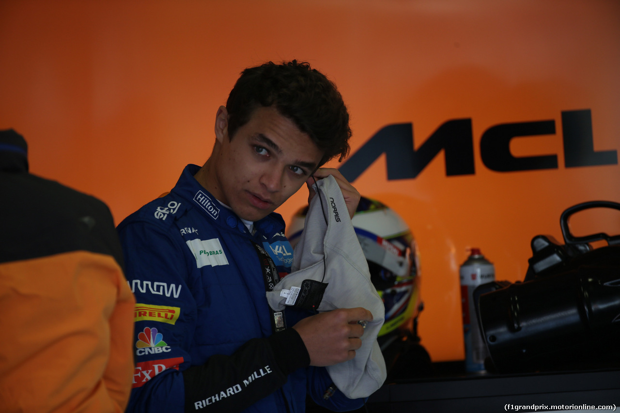 GP GRAN BRETAGNA, 12.07.2019- Prove Libere 1, Lando Norris (GBR) Mclaren F1 Team MCL34
