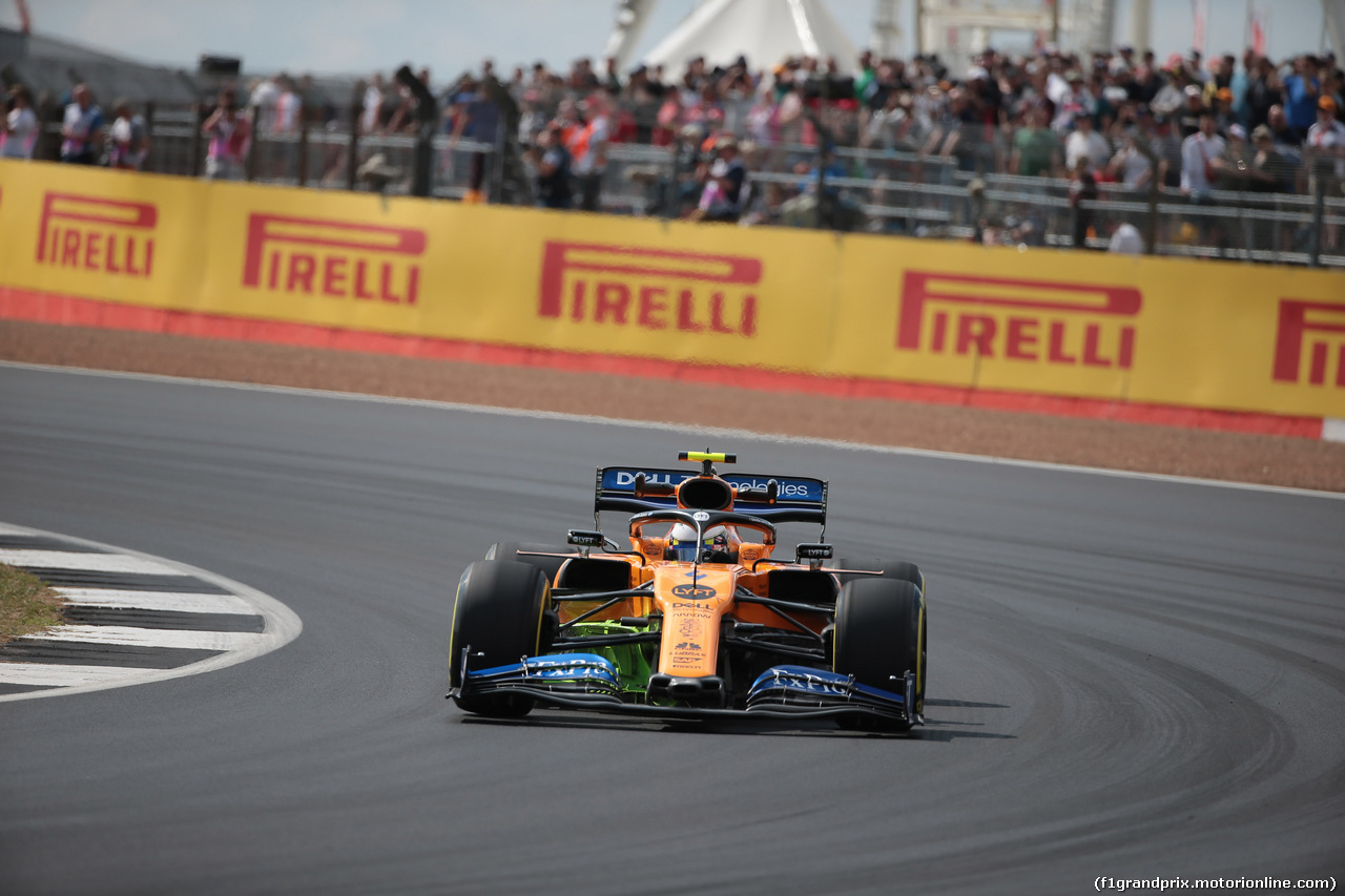 GP GRAN BRETAGNA, 12.07.2019- Prove Libere 1, Lando Norris (GBR) Mclaren F1 Team MCL34