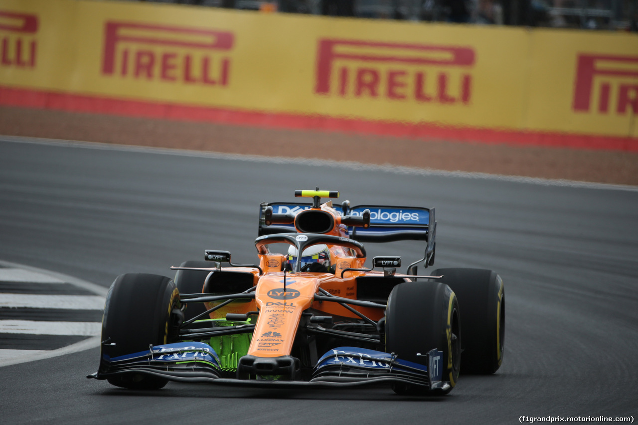 GP GRAN BRETAGNA, 12.07.2019- Prove Libere 1, Lando Norris (GBR) Mclaren F1 Team MCL34