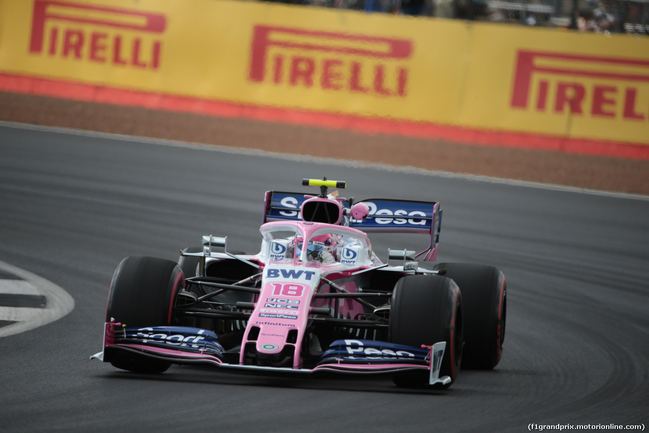 GP GRAN BRETAGNA, 12.07.2019- Prove Libere 1, Lance Stroll (CDN) Racing Point F1 RP19