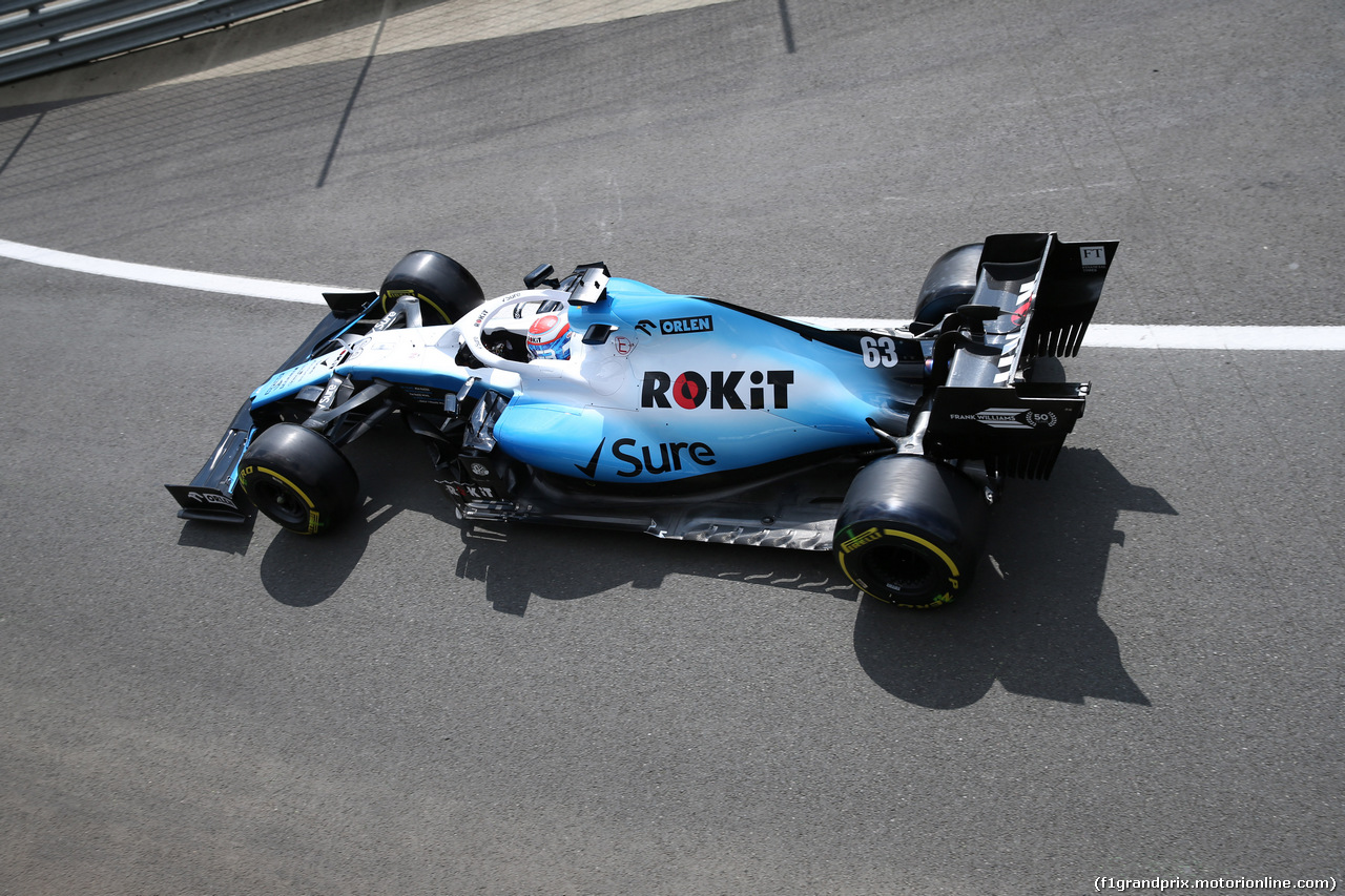 GP GRAN BRETAGNA, 12.07.2019- Prove Libere 1, George Russell (GBR) Williams F1 FW42