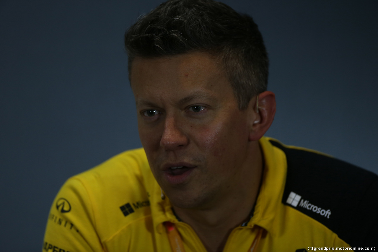 GP GRAN BRETAGNA, 12.07.2019- Venerdi' Official Fia press conference, Marcin Budkowski (POL) Renault F1 Team Executive Director