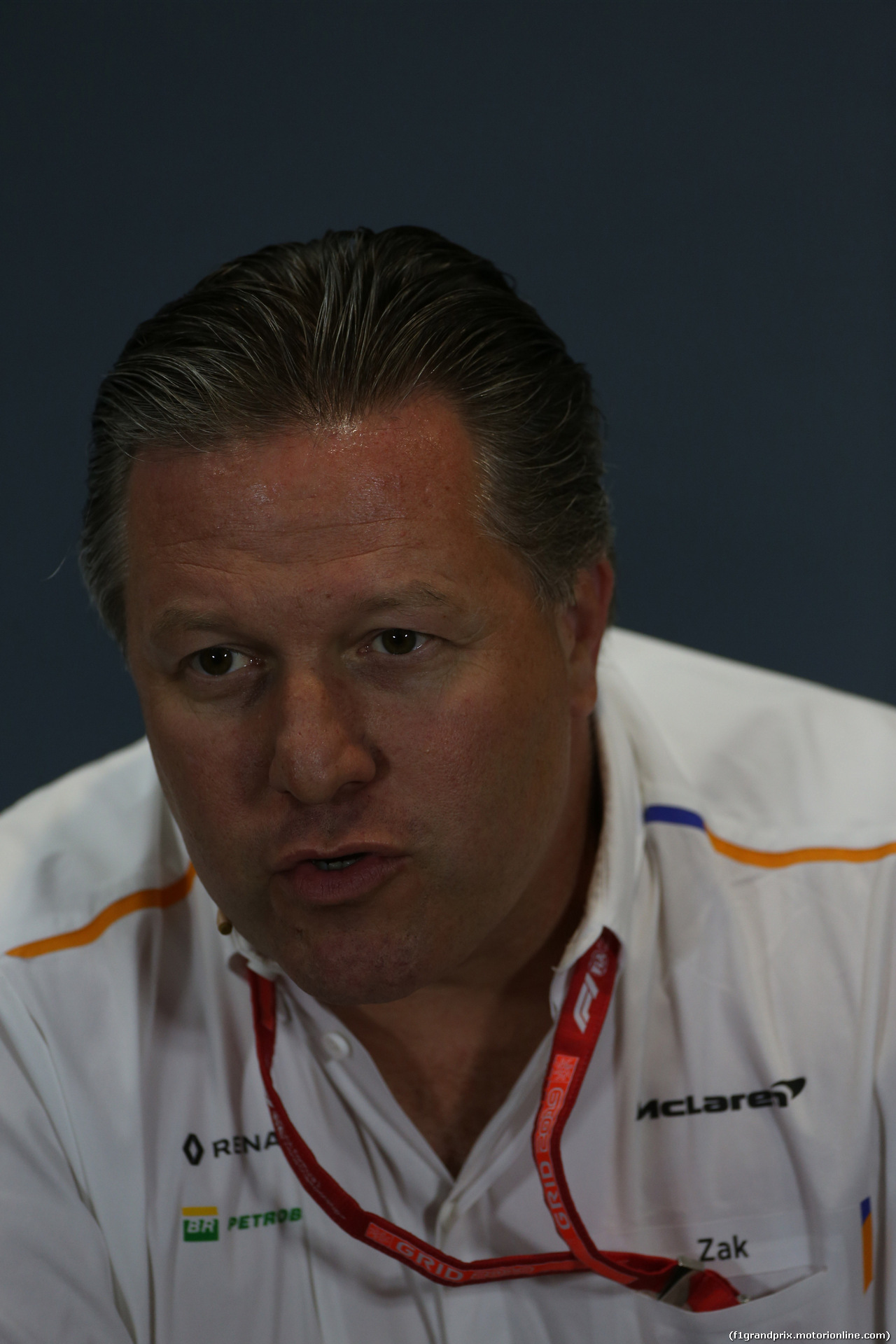 GP GRAN BRETAGNA, 12.07.2019- Venerdi' Official Fia press conference, Zak Brown (USA) McLaren Executive Director