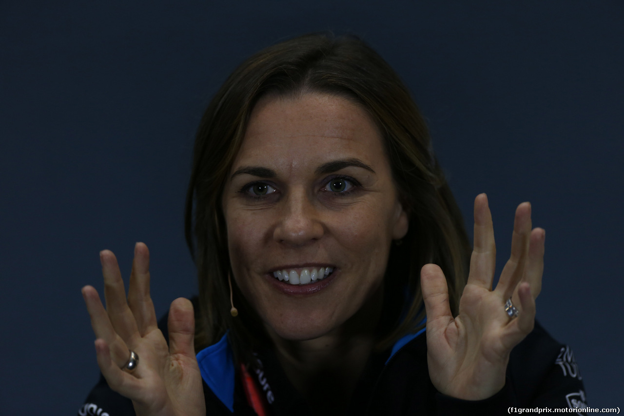 GP GRAN BRETAGNA, 12.07.2019- Venerdi' Official Fia press conference, Claire Williams (GBR) Williams Deputy Team Principal