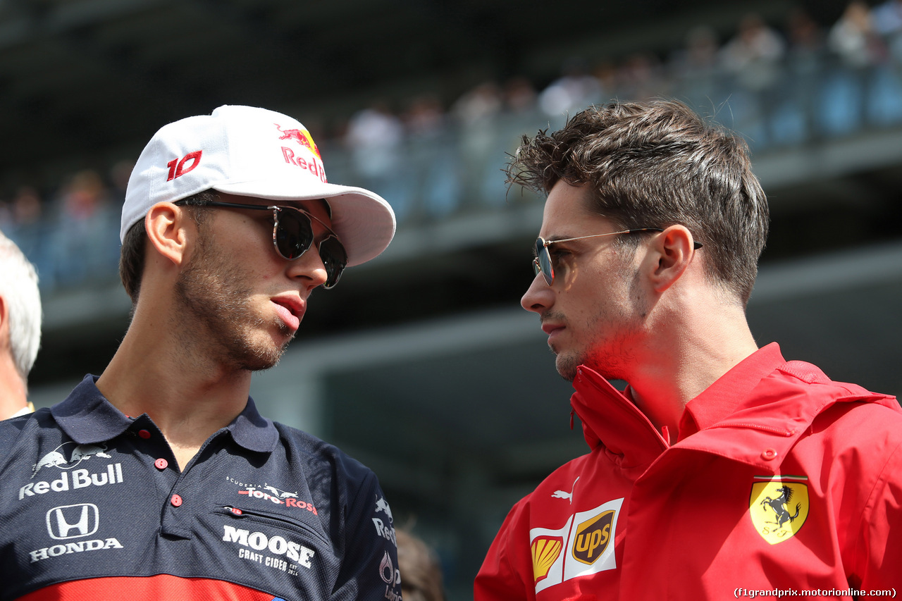 GP ITALIA, 08.09.2019 - Pierre Gasly (FRA) Scuderia Toro Rosso STR14 e Charles Leclerc (MON) Ferrari SF90
