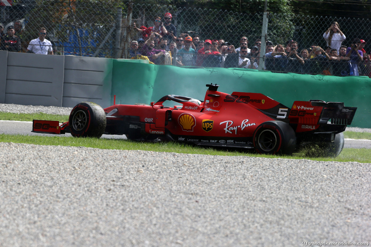 GP ITALIA, 08.09.2019 - Gara, Sebastian Vettel (GER) Ferrari SF90 spins