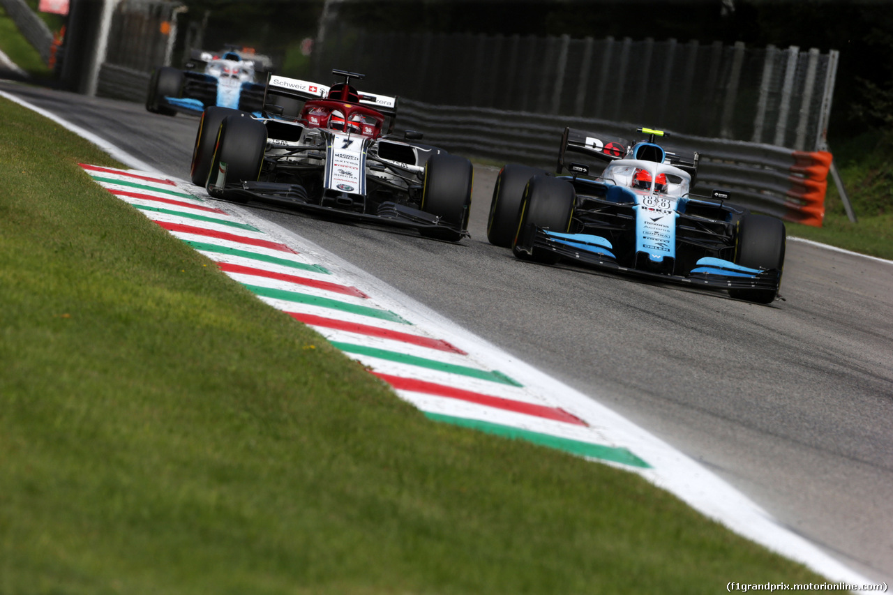 GP ITALIA, 08.09.2019 - Gara, Kimi Raikkonen (FIN) Alfa Romeo Racing C38 e Robert Kubica (POL) Williams Racing FW42