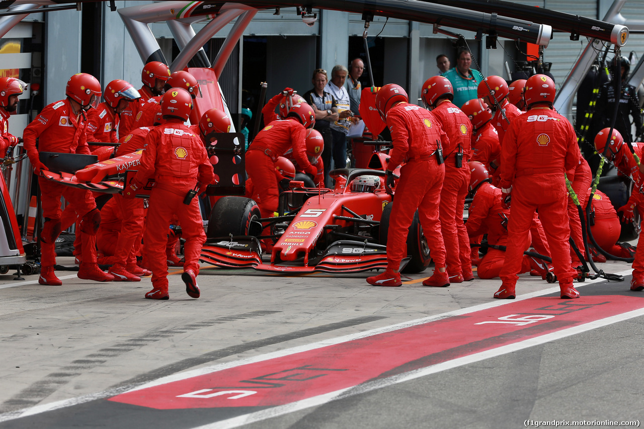 GP ITALIA, 08.09.2019 - Gara, Pit stop, Sebastian Vettel (GER) Ferrari SF90