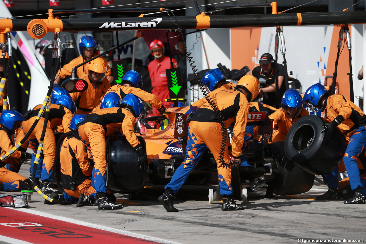 GP ITALIA, 08.09.2019 - Gara, Pit stop, Lando Norris (GBR) Mclaren F1 Team MCL34