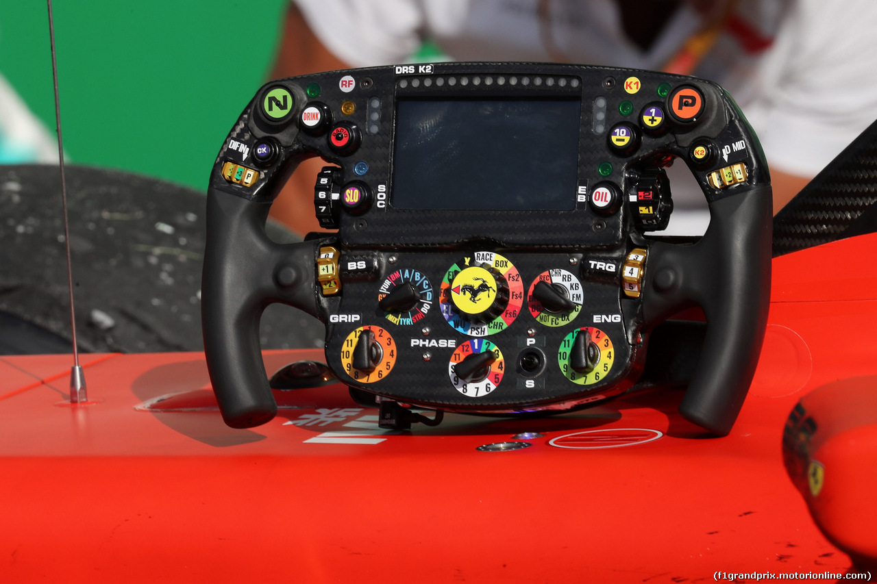 GP ITALIA, 08.09.2019 - Gara, The steering wheel of Charles Leclerc (MON) Ferrari SF90