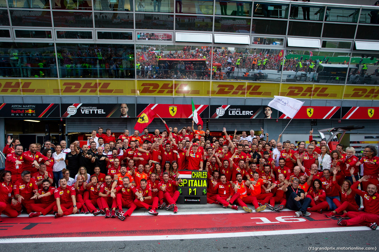 GP ITALIA, 08.09.2019 - Gara, Festeggiamenti, Charles Leclerc (MON) Ferrari SF90 vincitore