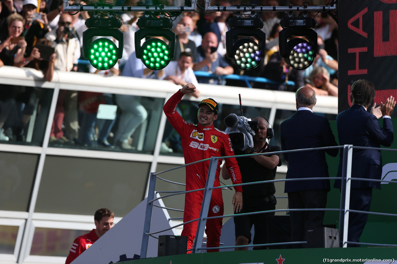 GP ITALIA, 08.09.2019 - Gara, Charles Leclerc (MON) Ferrari SF90 vincitore