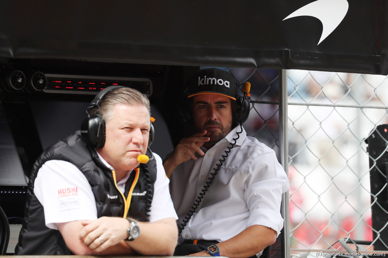 GP ITALIA, 07.09.2019 - Prove Libere 3, Zak Brown (USA) McLaren Executive Director e Fernando Alonso (ESP)