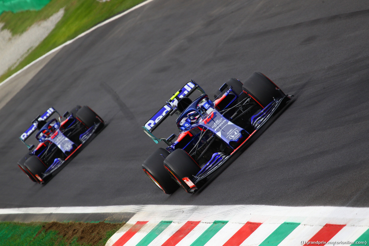 GP ITALIA, 07.09.2019 - Prove Libere 3, Daniil Kvyat (RUS) Scuderia Toro Rosso STR14 e Pierre Gasly (FRA) Scuderia Toro Rosso STR14