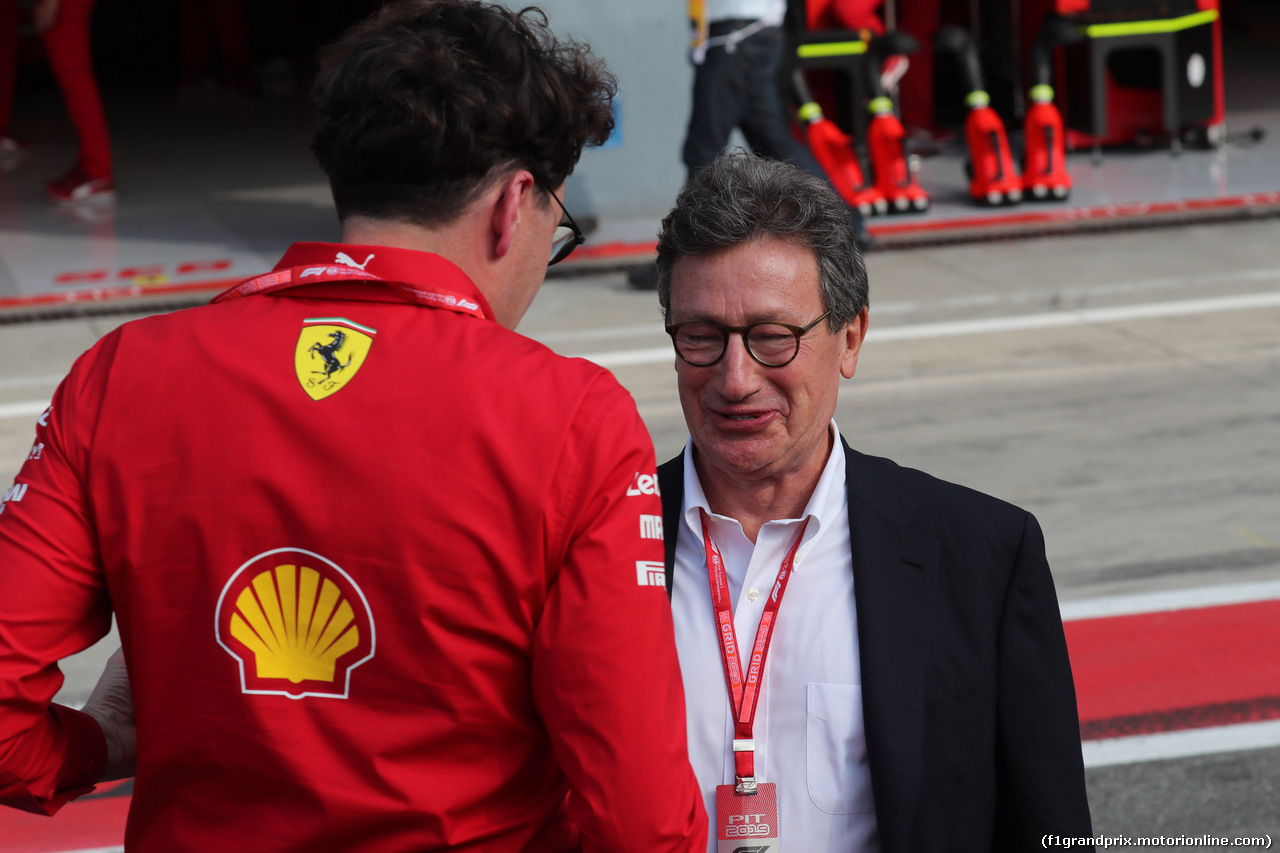 GP ITALIA, 07.09.2019 - Qualifiche, Mattia Binotto (ITA) Ferrari Team Principal e Louis Carey Camilleri, CEO of Ferrari