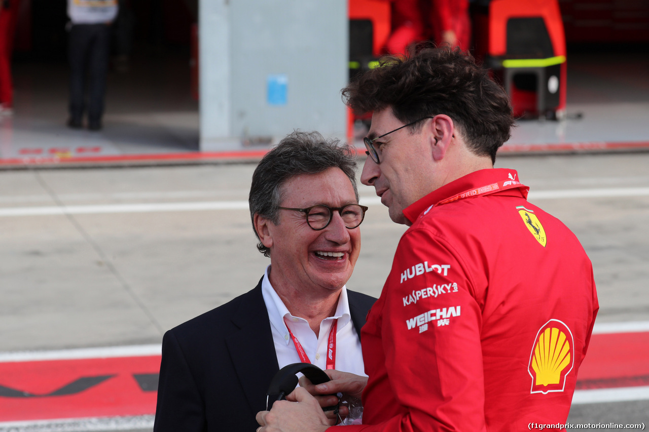 GP ITALIA, 07.09.2019 - Qualifiche, Louis Carey Camilleri, CEO of Ferrari  e Mattia Binotto (ITA) Ferrari Team Principal