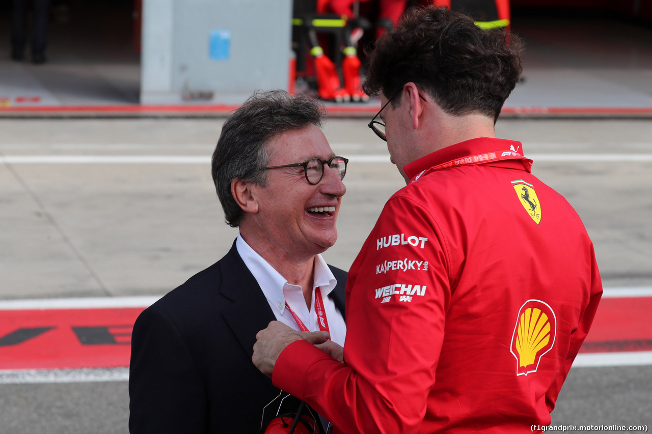 GP ITALIA, 07.09.2019 - Qualifiche, Louis Carey Camilleri, CEO of Ferrari  e Mattia Binotto (ITA) Ferrari Team Principal