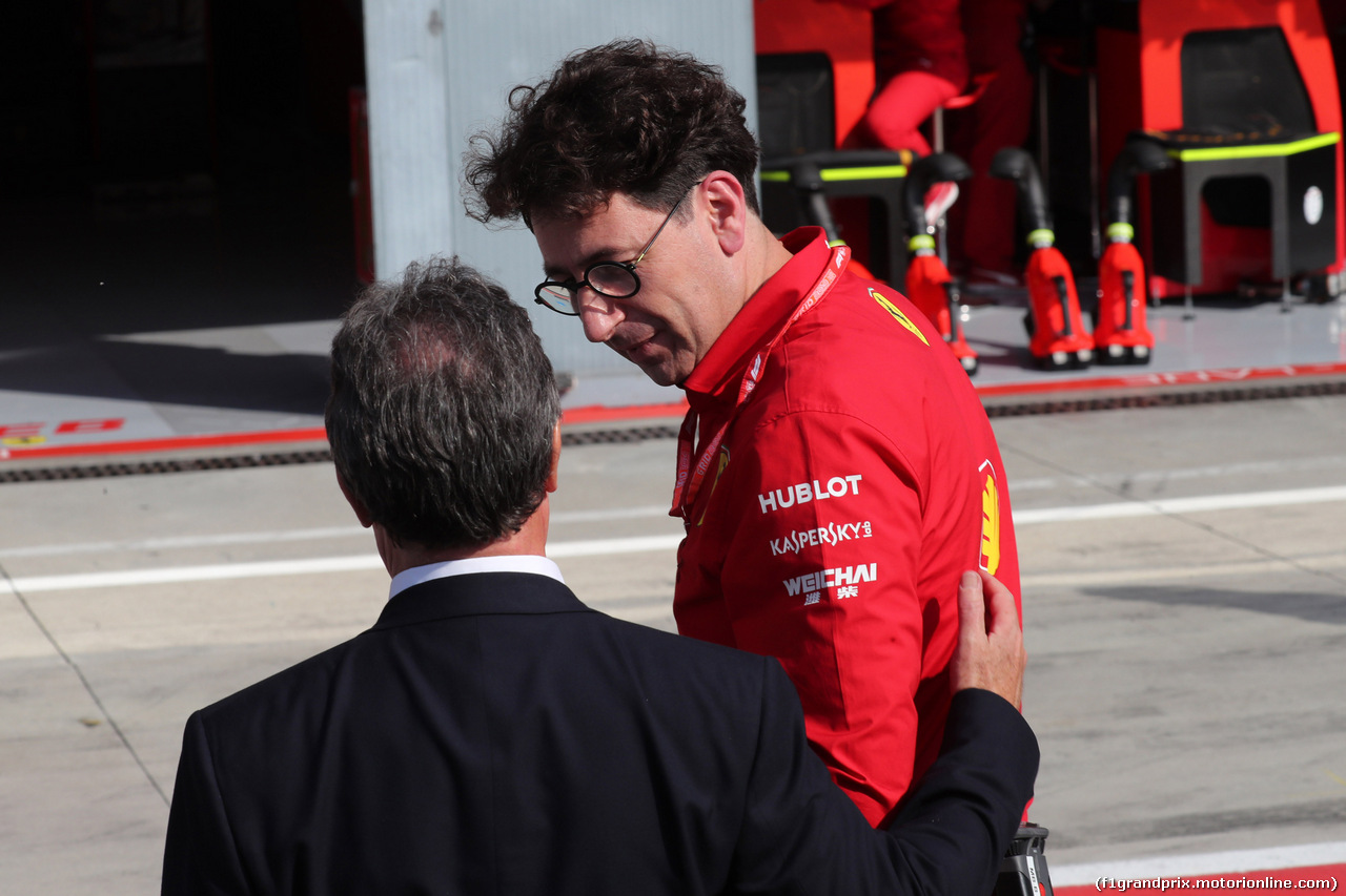 GP ITALIA, 07.09.2019 - Qualifiche, Louis Carey Camilleri, CEO of Ferrari  e Mattia Binotto (ITA) Ferrari Team Principal