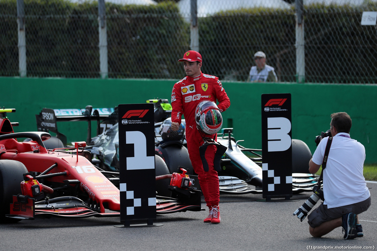 GP ITALIA, 07.09.2019 - Qualifiche, Charles Leclerc (MON) Ferrari SF90 pole position e Russell Batcelor (GBR) xpbimages