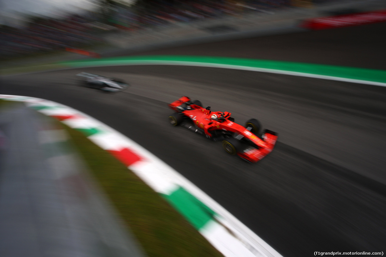 GP ITALIA, 06.09.2019 - Prove Libere 1, Sebastian Vettel (GER) Ferrari SF90 e Lewis Hamilton (GBR) Mercedes AMG F1 W10