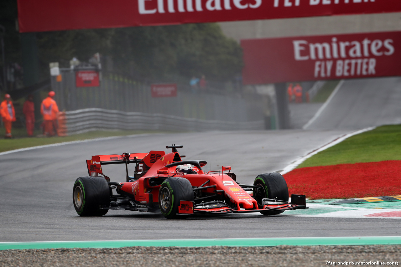 GP ITALIA, 06.09.2019 - Prove Libere 1, Sebastian Vettel (GER) Ferrari SF90