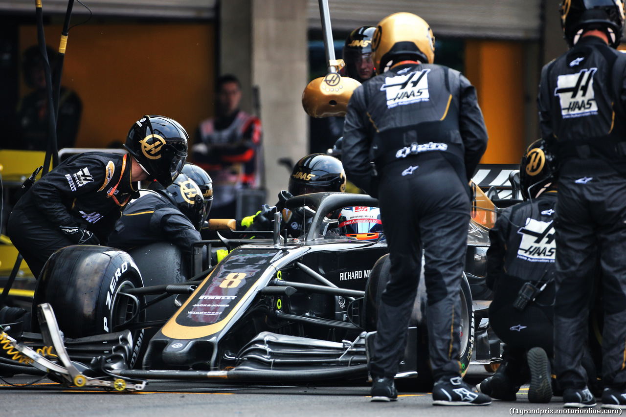 GP MESSICO, Romain Grosjean (FRA) Haas F1 Team VF-19 makes a pit stop.
27.10.2019.