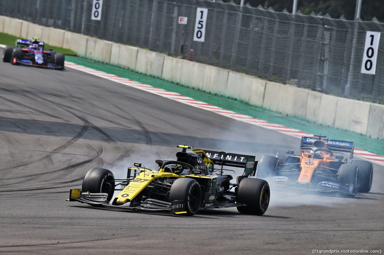GP MESSICO, Nico Hulkenberg (GER) Renault F1 Team RS19 locks up under braking.
27.10.2019.