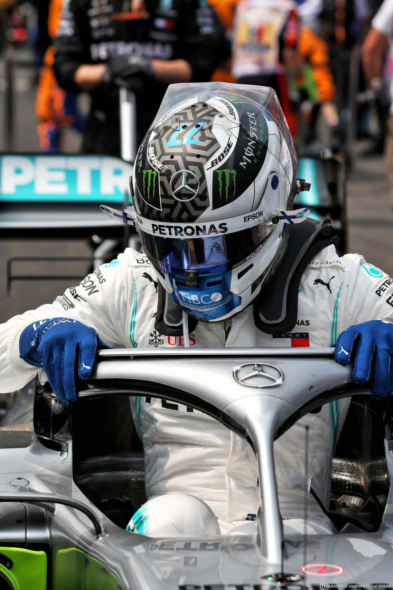 GP MESSICO, Valtteri Bottas (FIN) Mercedes AMG F1 W10 on the grid.
27.10.2019.