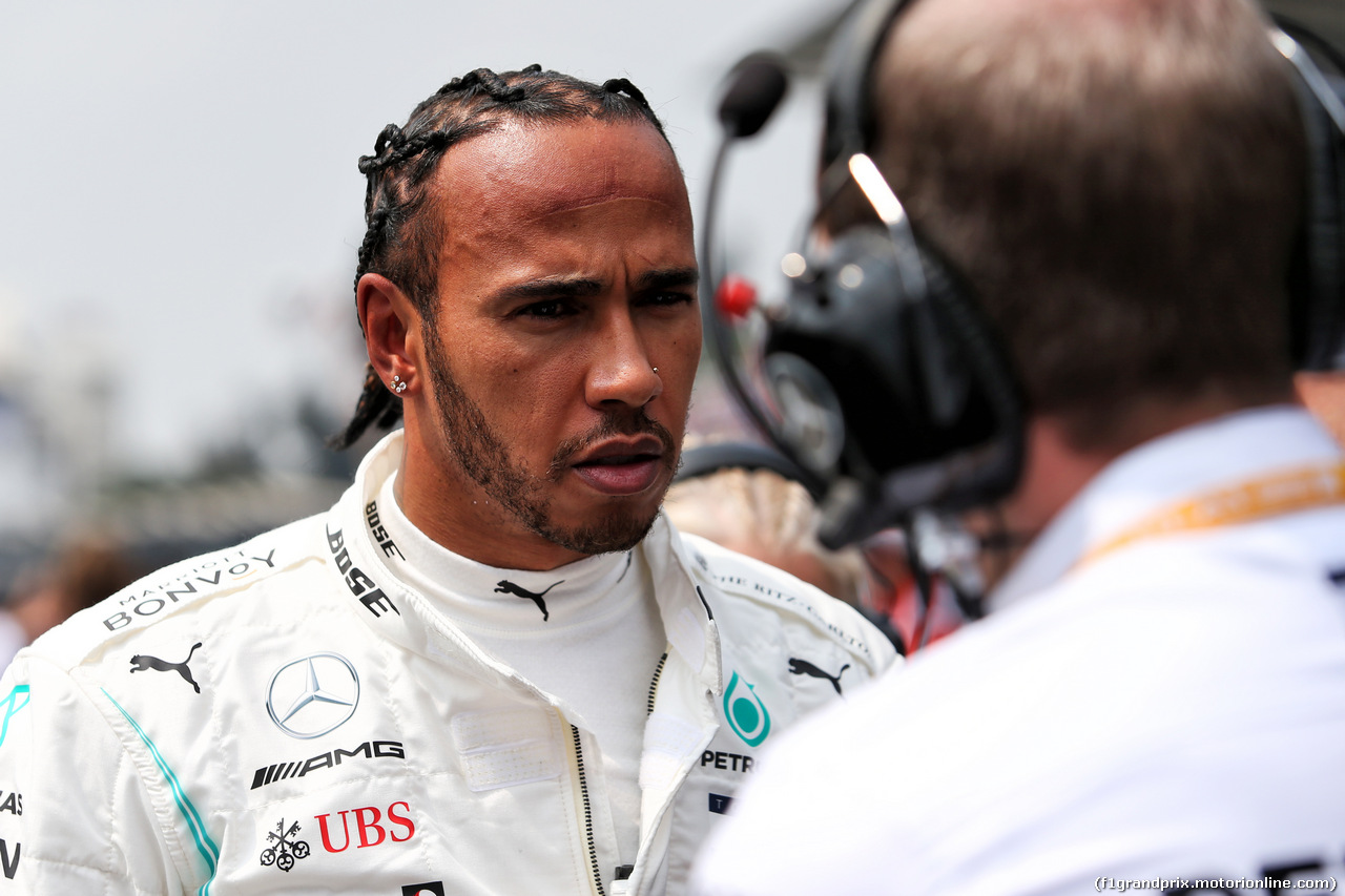 GP MESSICO, Lewis Hamilton (GBR) Mercedes AMG F1 on the grid.
27.10.2019.