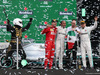 GP MESSICO, 1st place Lewis Hamilton (GBR) Mercedes AMG F1 W10 2nd Sebastian Vettel (GER) Ferrari SF90 e 3rd place Valtteri Bottas (FIN) Mercedes AMG F1 W10.
27.10.2019.