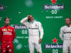 GP MESSICO, 1st place Lewis Hamilton (GBR) Mercedes AMG F1 W10, with Sebastian Vettel (GER) Ferrari SF90 e Valtteri Bottas (FIN) Mercedes AMG F1 W10. 27.10.2019.