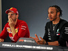 GP MESSICO, (L to R): Sebastian Vettel (GER) Ferrari e Lewis Hamilton (GBR) Mercedes AMG F1 in the post race FIA Press Conference.                               
27.10.2019.