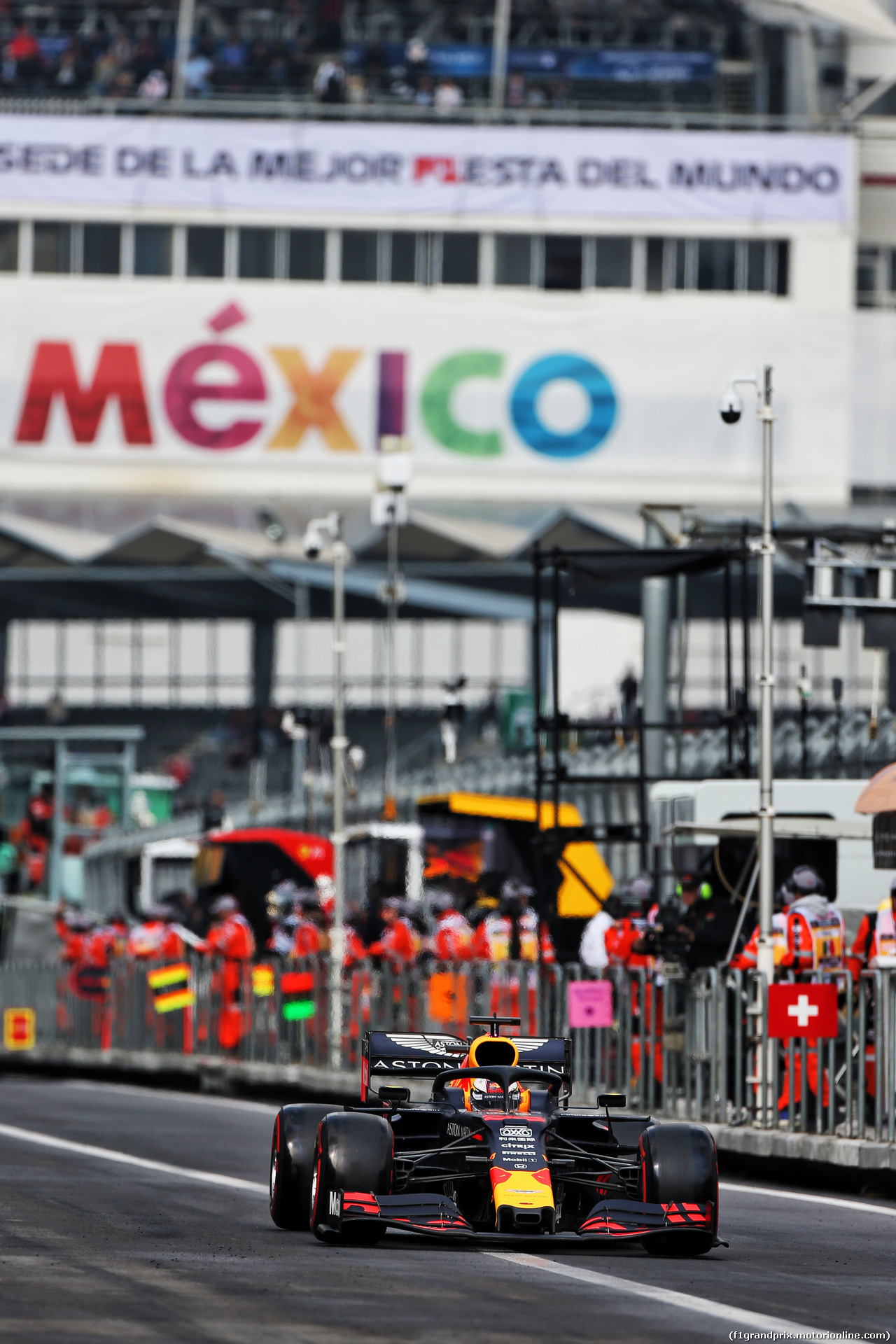 GP MESSICO, Max Verstappen (NLD) Red Bull Racing RB15.
26.10.2019.
