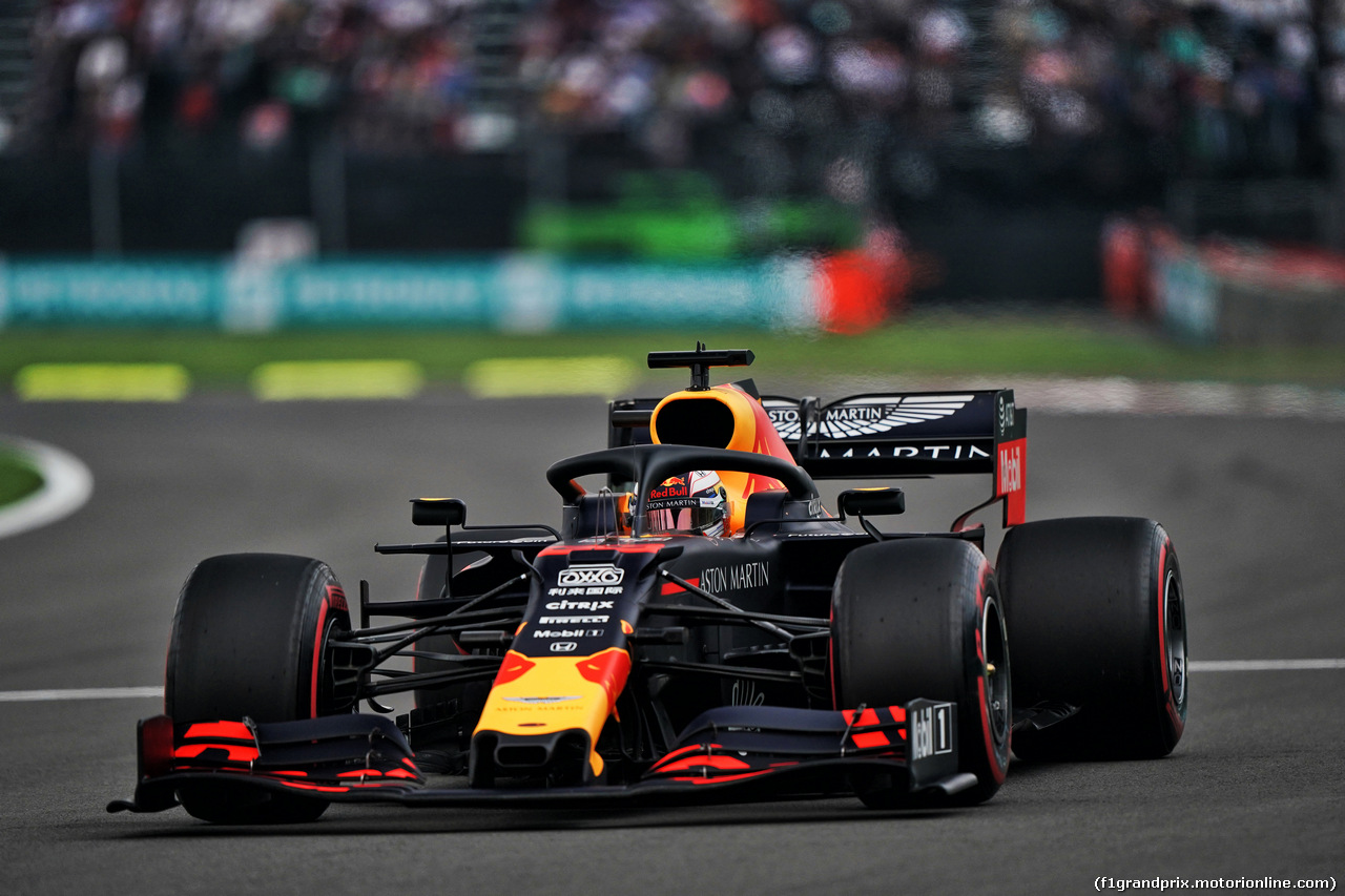 GP MESSICO, Max Verstappen (NLD) Red Bull Racing RB15.                               
26.10.2019.
