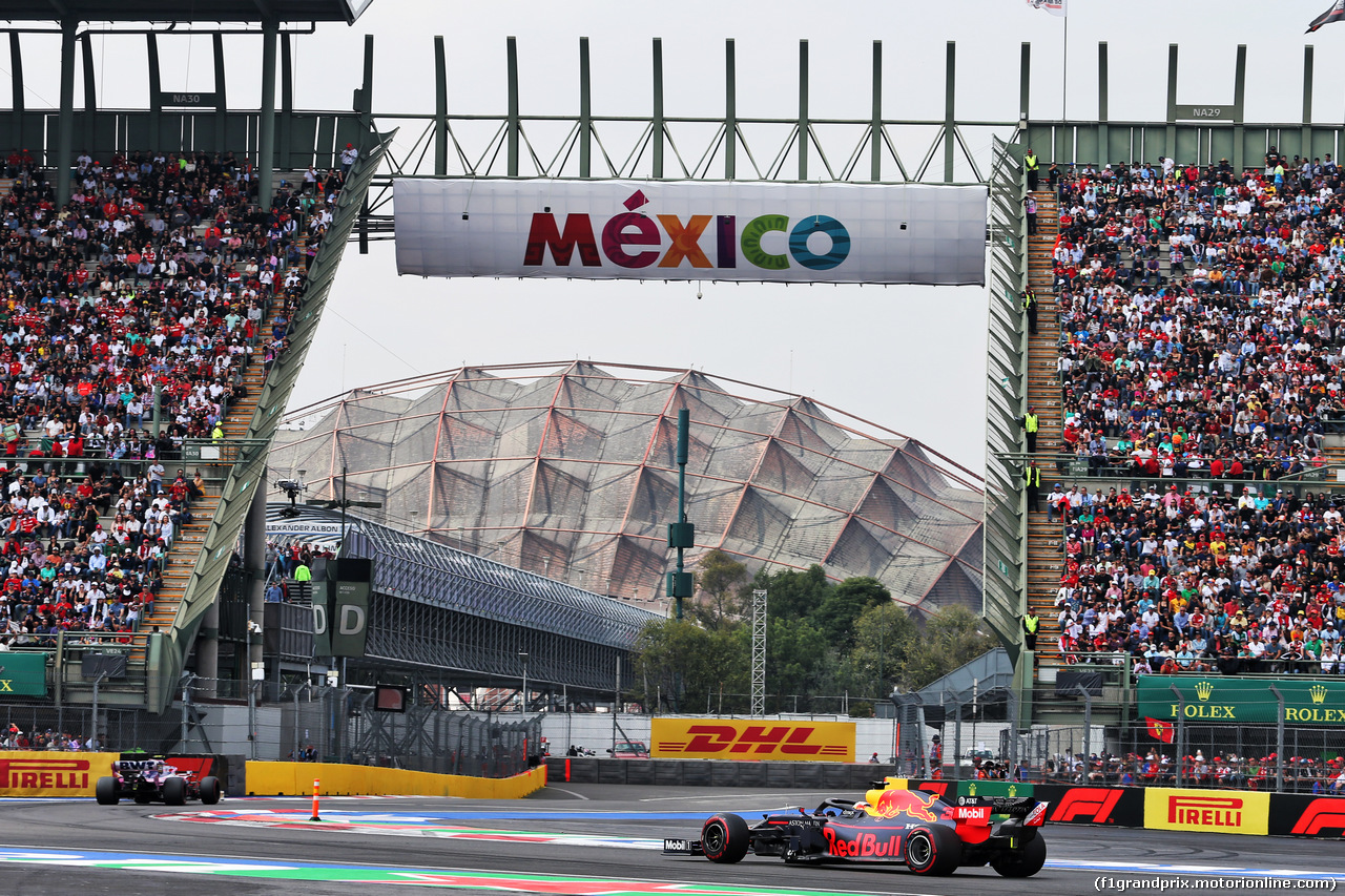 GP MESSICO, Max Verstappen (NLD) Red Bull Racing RB15.
26.10.2019.
