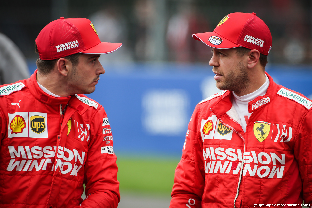 GP MESSICO, Charles Leclerc (FRA), Ferrari e Sebastian Vettel (GER), Ferrari 
26.10.2019.