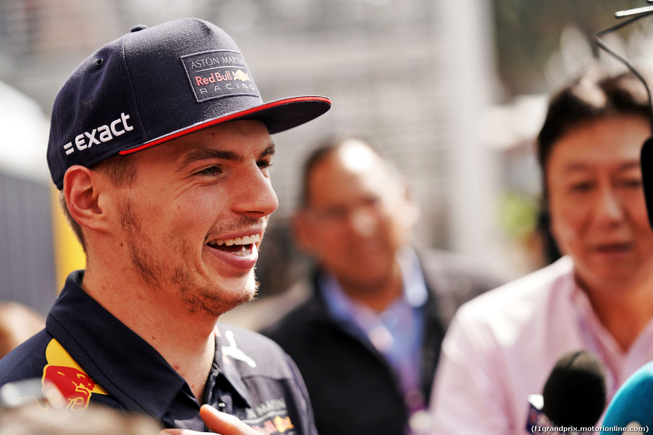GP MESSICO, Max Verstappen (NLD) Red Bull Racing with the media.  
24.10.2019.