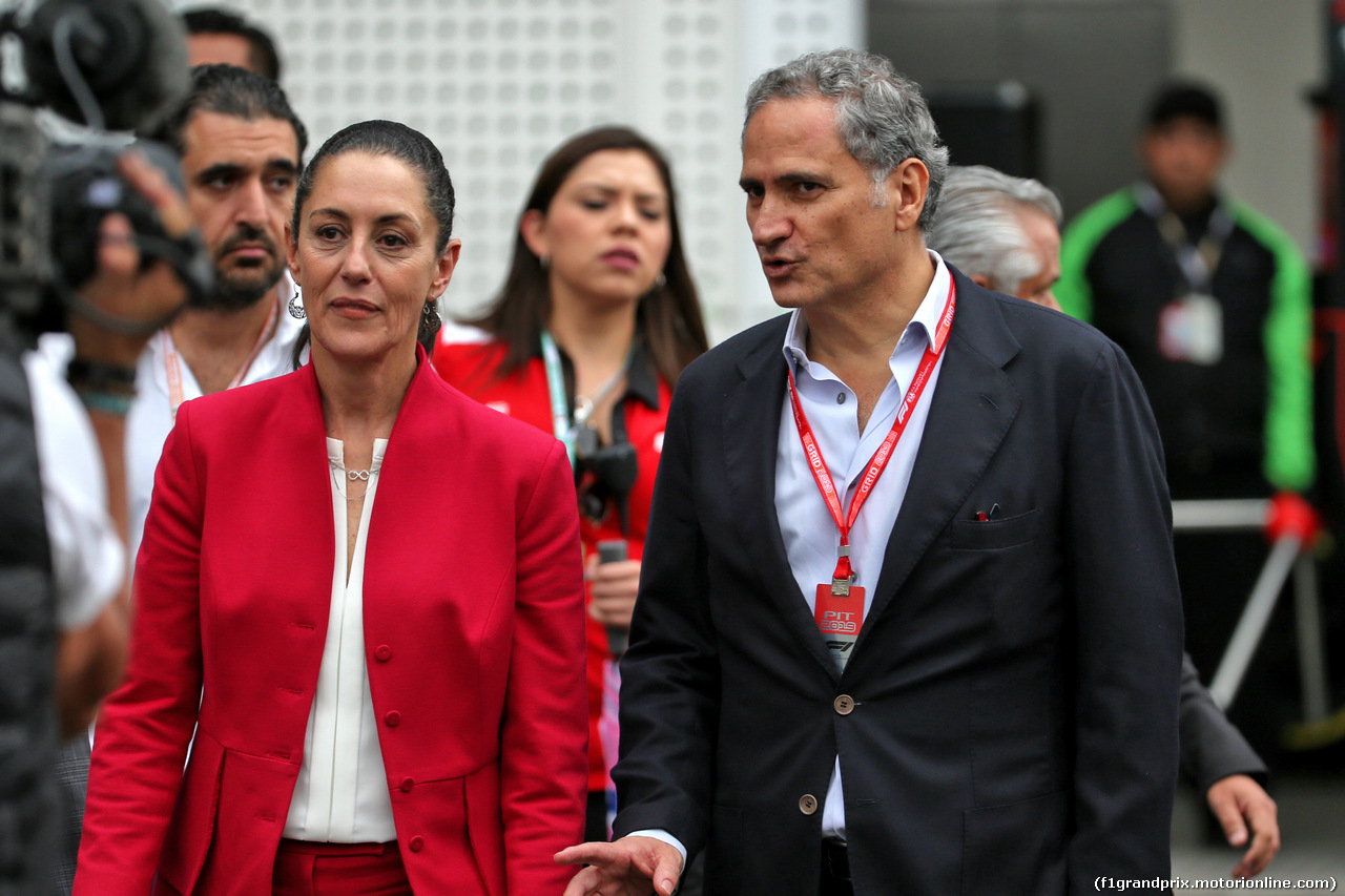 GP MESSICO, (L to R): Claudia Sheinbaum (MEX) Mexico City Mayor with Alejandro Soberon (MEX) President e CEO for CIE Group e President of Formula 1 Gran Premio de Mexico
24.10.2019.