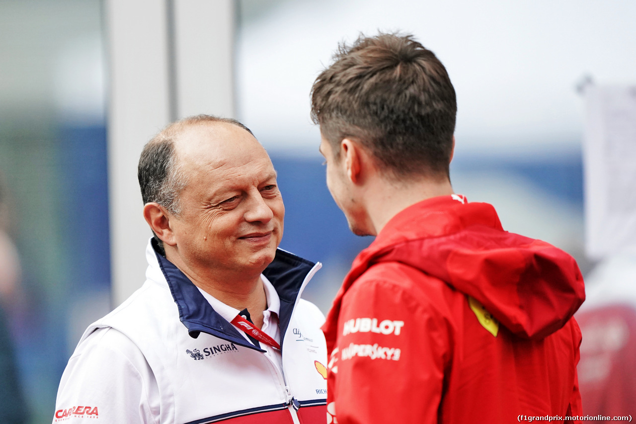 GP MESSICO, (L to R): Frederic Vasseur (FRA) Alfa Romeo Racing Team Principal with Charles Leclerc (MON) Ferrari.                               
25.10.2019.